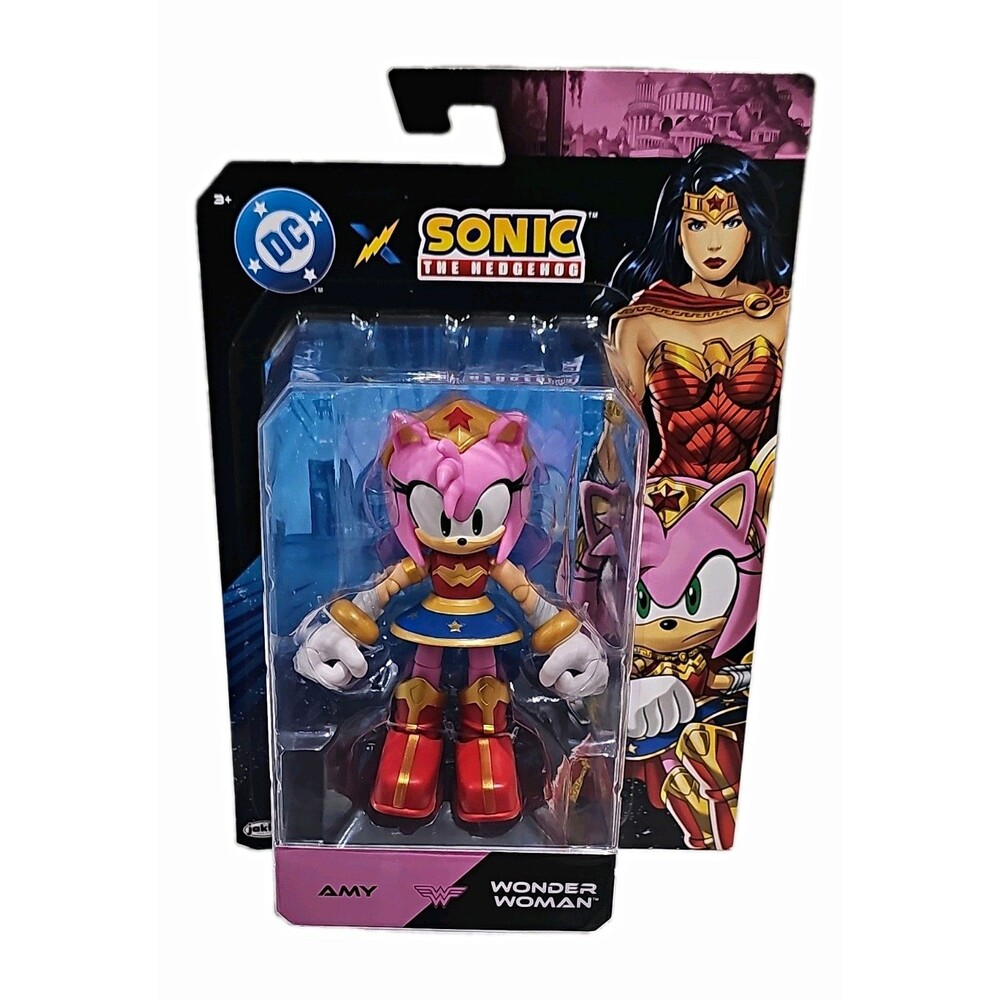 JAKKS Pacific Sonic the Hedgehog DC Wonder Woman Amy Action Figure 22 Points